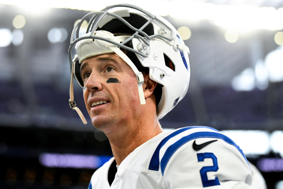 Matt Ryan will reportedly be released by the Colts as part of NFL cuts. (Photo by Stephen Maturen/Getty Images)