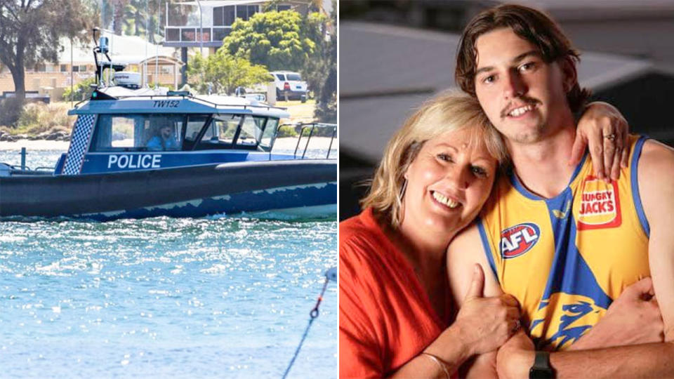 A man has been charged with manslaughter over a WA boating accident that left women dead, including the mother of West Coast AFL player Rhett Bazzo. Pic: Twitter/West Coast 