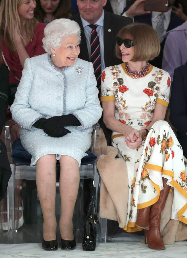 Royal visit to London Fashion Week