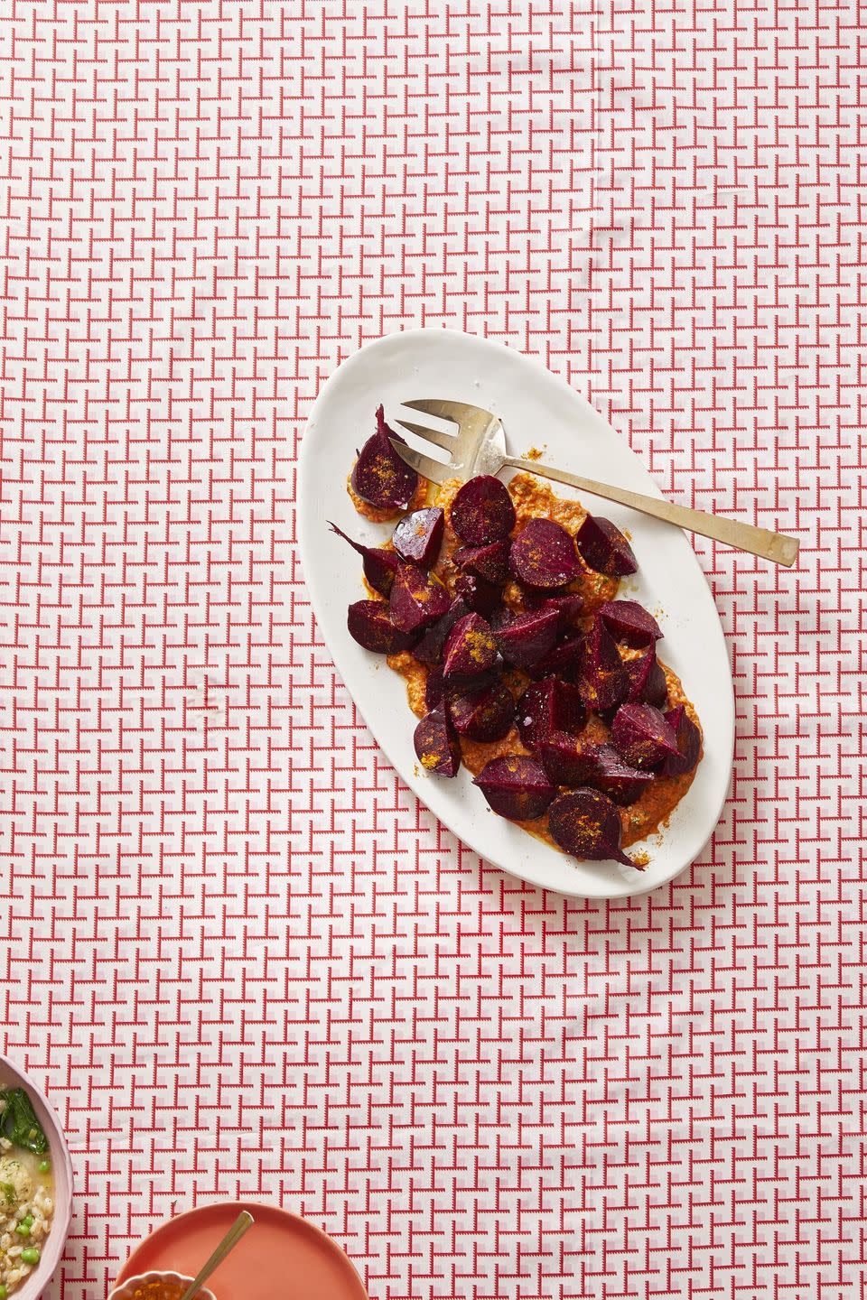 Turmeric-Roasted Beets With Orange Bell Pepper Romesco