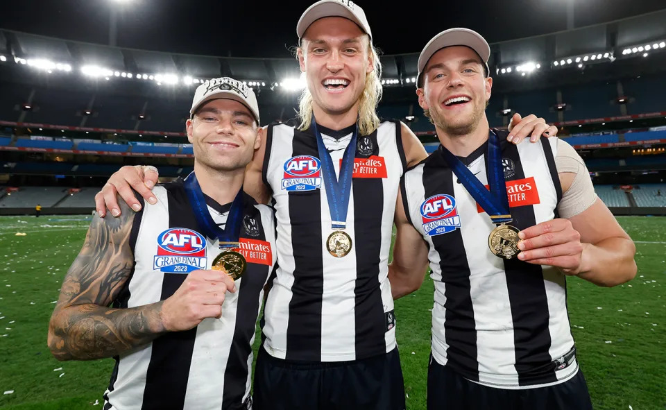 Jamie Elliott, Darcy Moore and Patrick Lipinski.