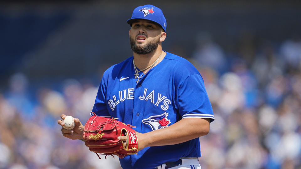 Alek Manoah's 2023 season is not going according to plan. (Photo by Mark Blinch/Getty Images)