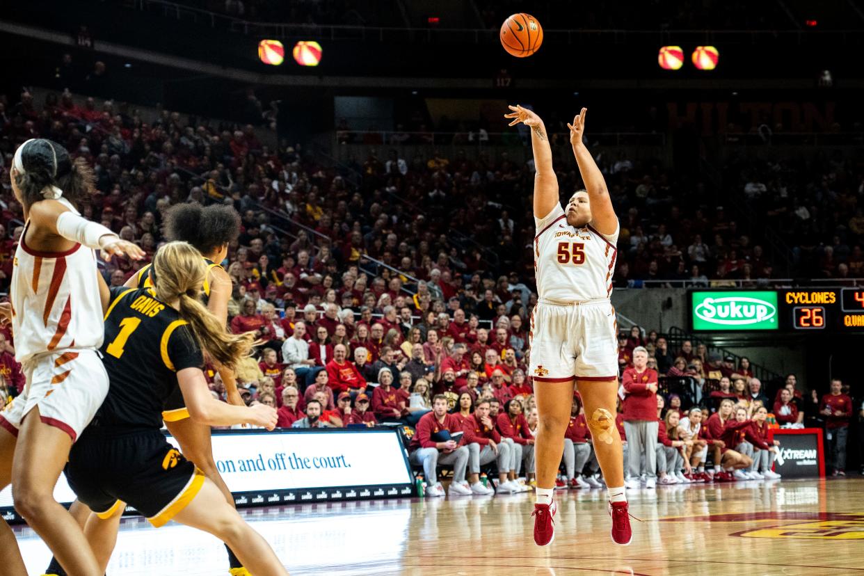 Iowa State freshman Audi Crooks had a big game against Iowa