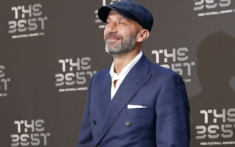 Italian former player Gianluca Vialli poses for a photograph as he arrives for The Best FIFA Football Awards ceremony - Credit: AFP/Getty Images