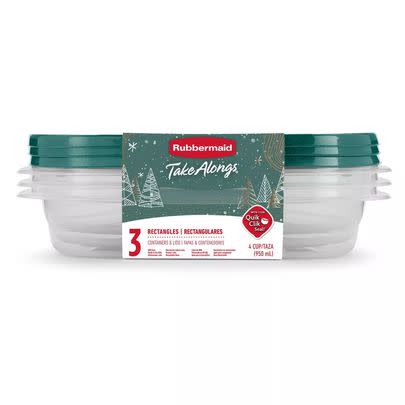 Rubbermaid Take Alongs Containers + Lids, Extra Deep Squares, 7 Cups - 2 sets