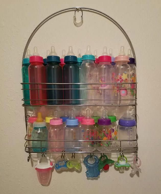 The humble shower caddy to the rescue. Photo: Facebook