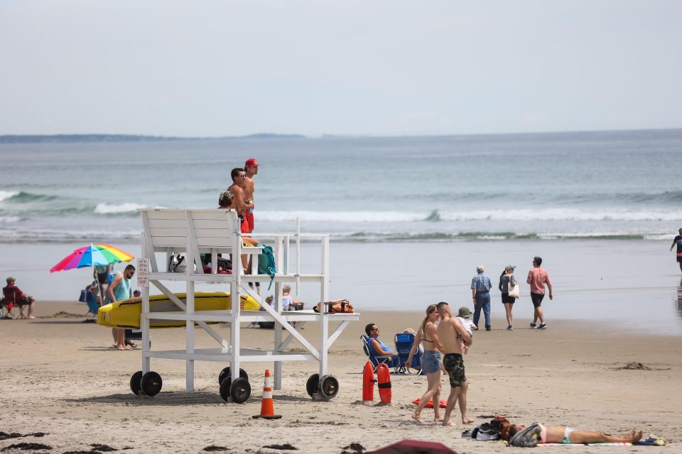 Lifeguards on station at Ogunquit Beach on Saturday, June 6, 2022.