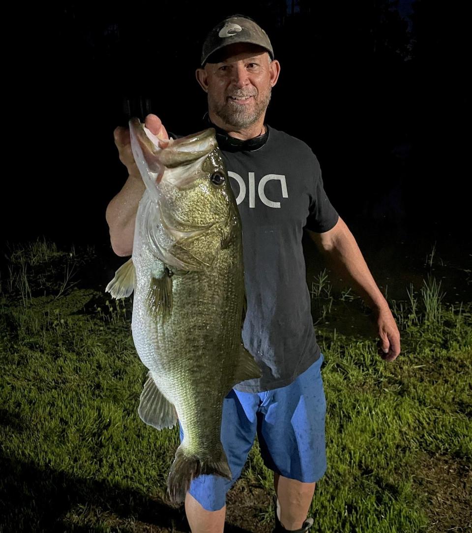 You never know what you'll find in the nearby pond. Brian Wethington brought in this monster bass, weighing 10 pounds, seven ounces, from the banks of a pond in Lake Helen.