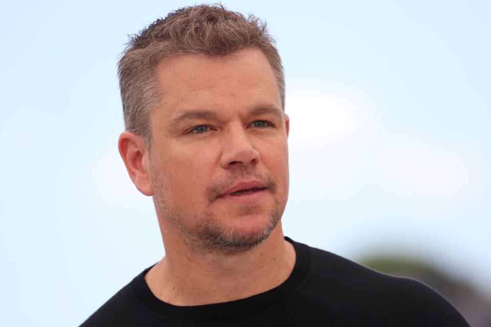 Matt Damon poses during a photocall for the film "Stillwater" at the 74th edition of the Cannes Film Festival in Cannes, southern France, on July 9, 2021.