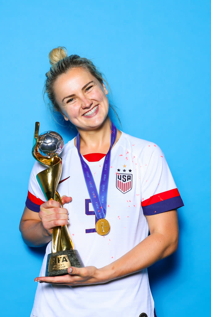 Lindsey Horan during the 2019 FIFA Women's World Cup France Final match on July 07, 2019 in Lyon, France. | Naomi Baker—FIFA/Getty Images