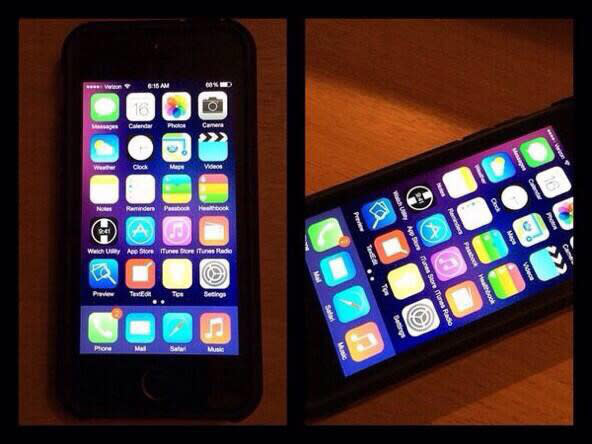 Leaked pic seemingly shows iOS 8 running on an iPhone 5s