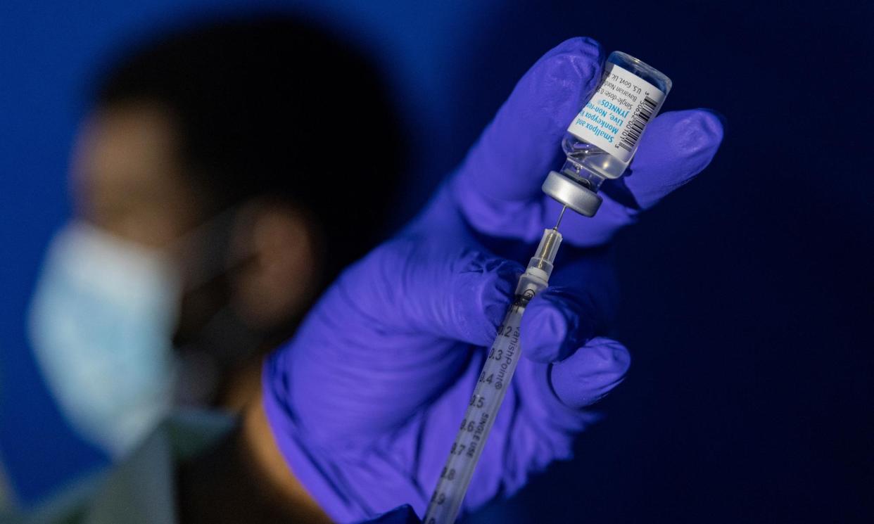 <span>UK health officials said the mpox vaccine would be offered to those eligible in stages, and based on clinical needs.</span><span>Photograph: Jeenah Moon/AP</span>