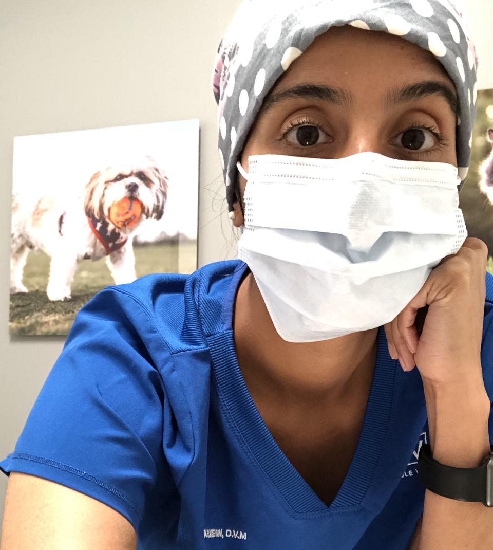 Nita Vasudevan Patel, a veterinarian in Atlanta, says she has worries every day about exposure to coronavirus. (Photo: Nita Vasudevan Patel)