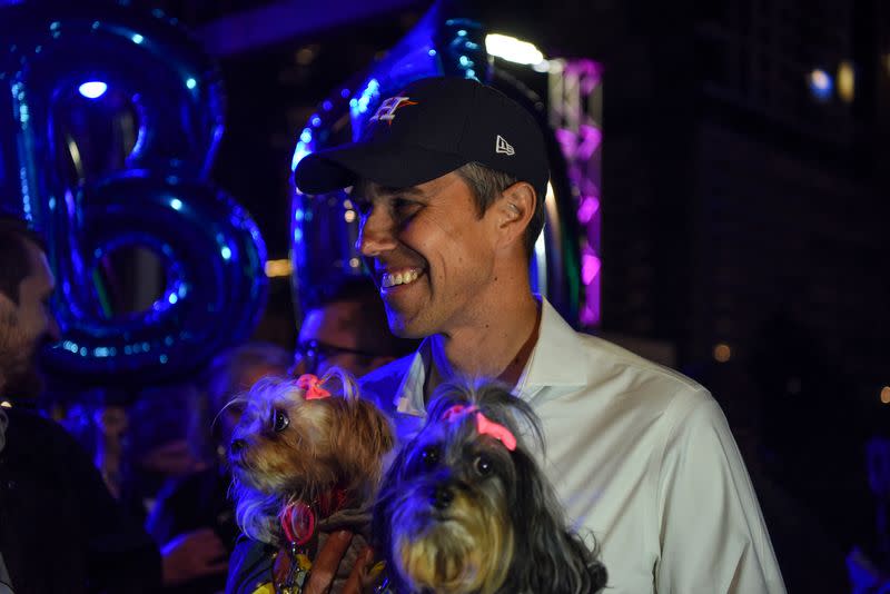 FILE PHOTO: Texas Democratic gubernatorial candidate Beto O'Rourke campaigns in Houston