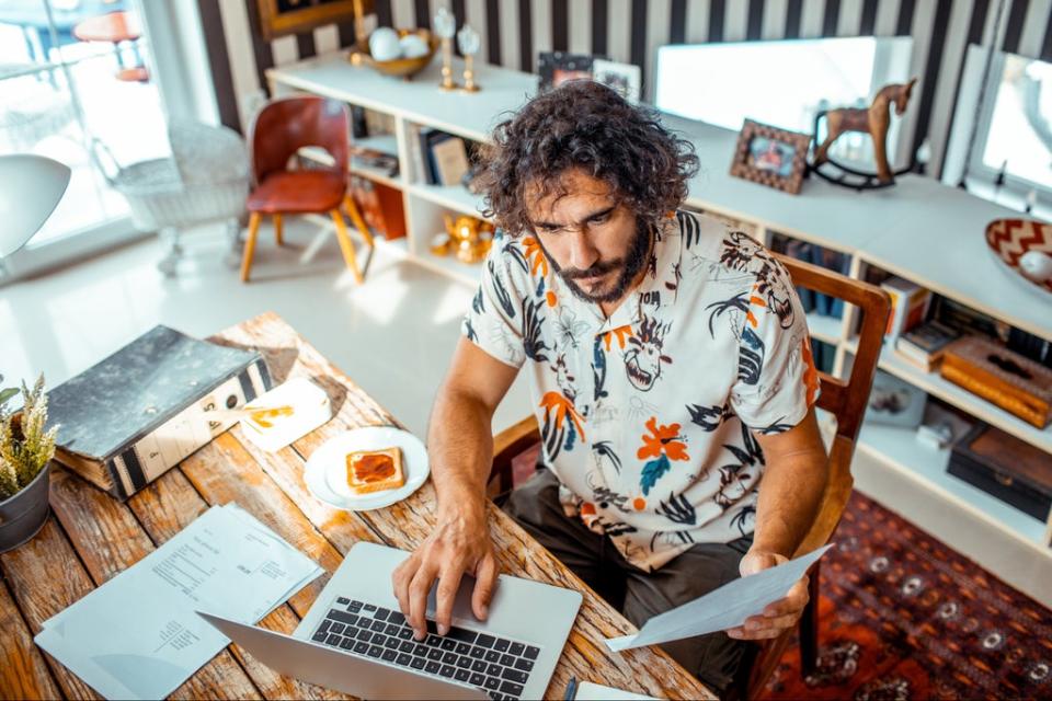 A man working from home  (Getty Images)