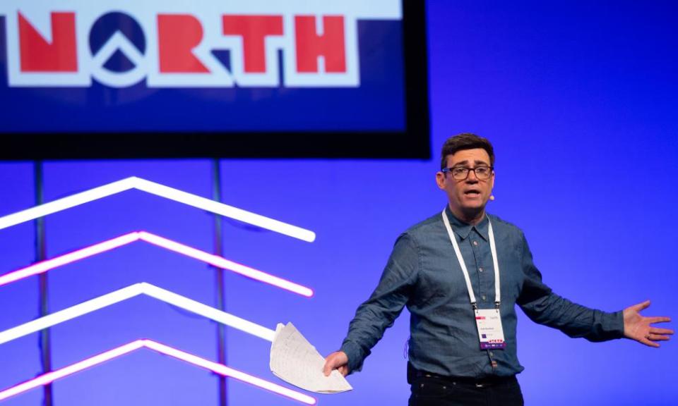 Mayor of Greater Manchester Andy Burnham at the Convention of the North in Manchester on 25 January 2023.