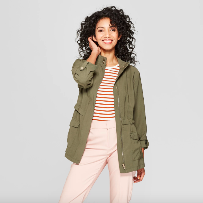 A New Day Women’s Long Sleeve Banded Cuff Utility Jacket (Photo: Target)