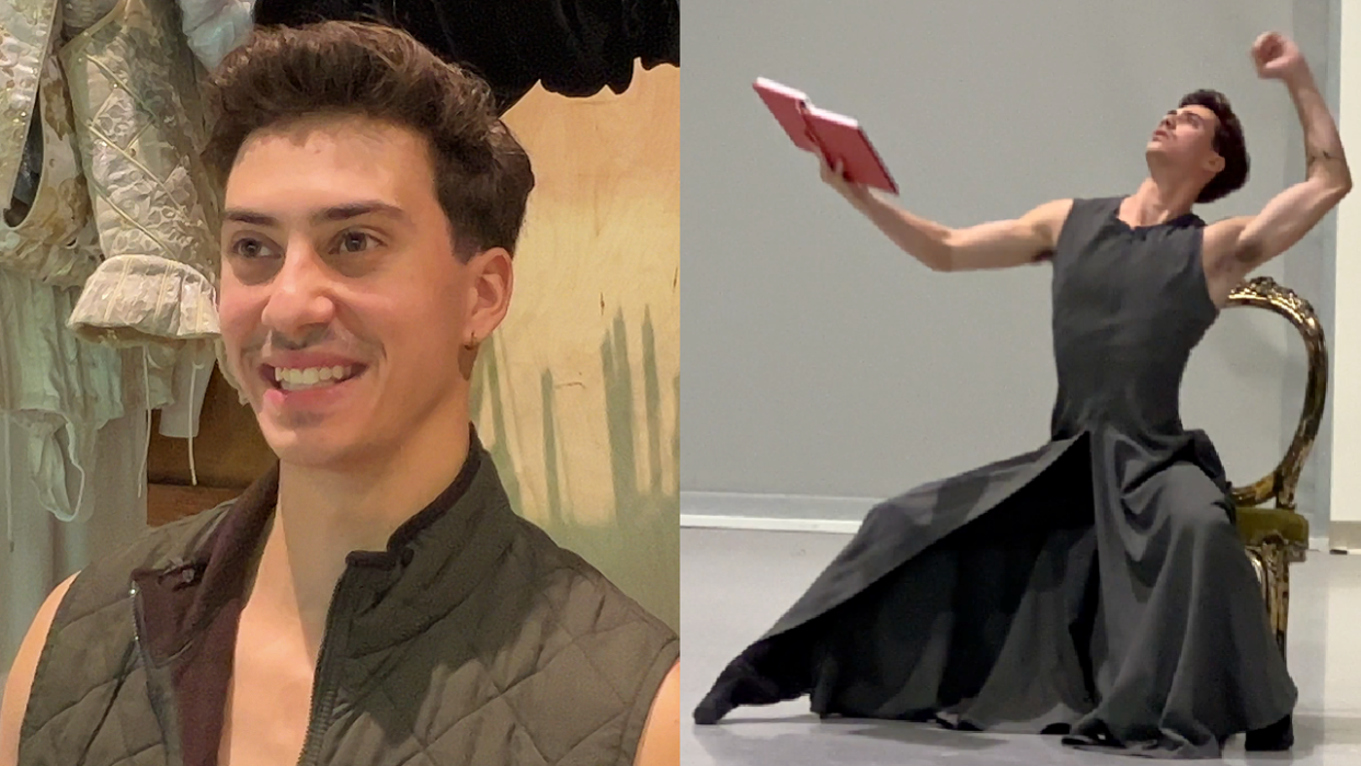 <div>Orlando Ballet Company member, Amir Dodarkhojayev, playing the role of Casanova.</div>