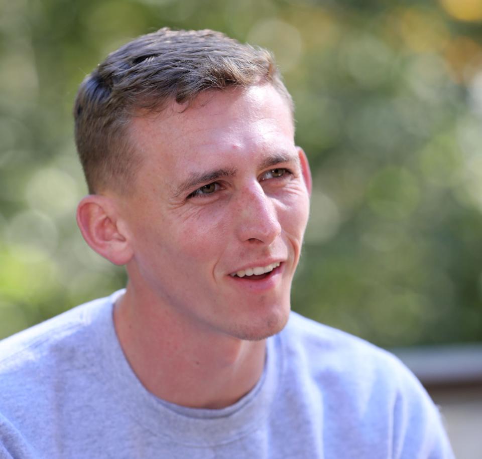 Danny Costello, Jr. a 2nd Lieutenant in the U.S. Marine Corps, is pictured at his home in Pearl River, Oct. 13, 2023.