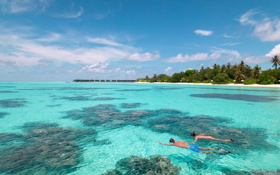 At Komandoo, guests can frolic freely on the beautiful beach