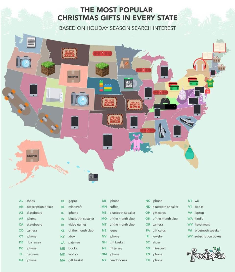 This Map Shows the Most Popular Christmas Gift in Every State