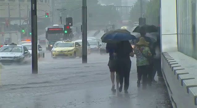 Melbourne residents have felt the full force of the storms. Source: 7 News