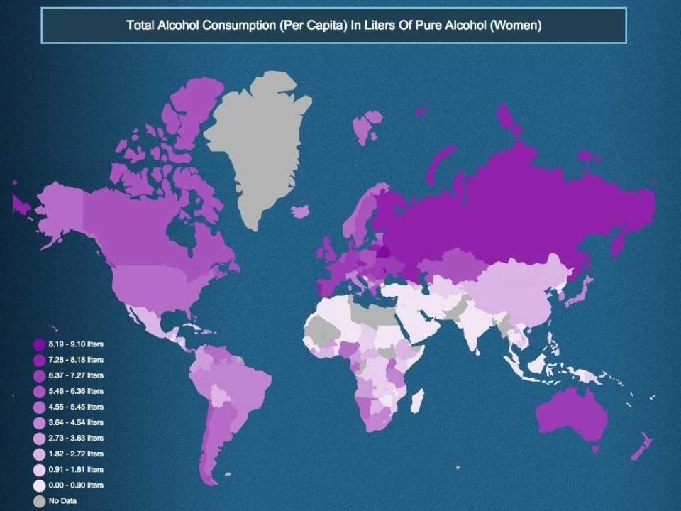 Alcohol map