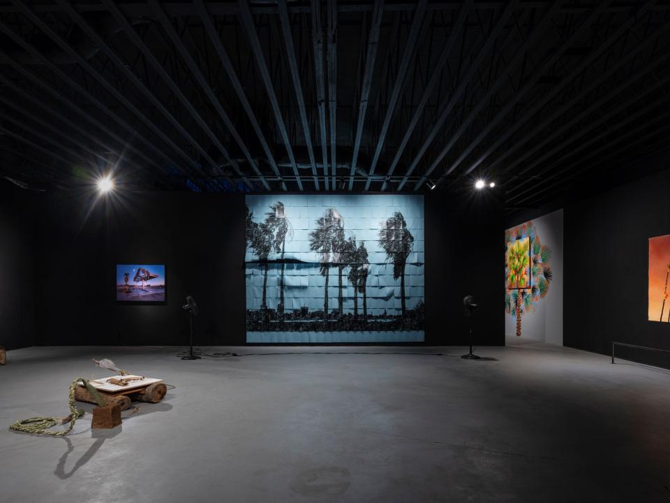 The exhibition "Palm Trees Also Die" on display at The Elemental in Palm Springs, Calif., is the second installment in the gallery's "GAIA Hypothesis" series.