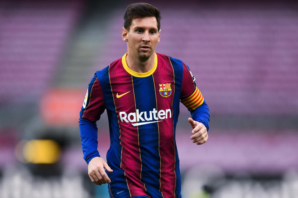 Lionel Messi with FC Barcelona.