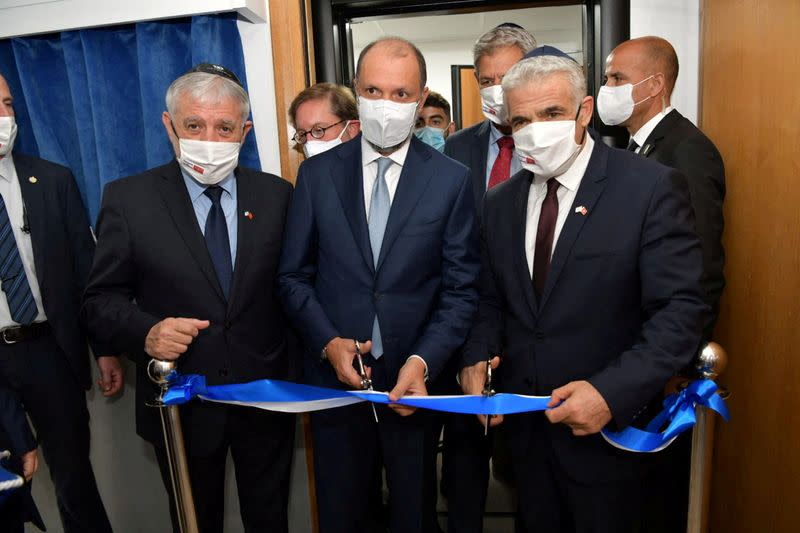 FILE PHOTO: Israeli Foreign Minister Yair Lapid inaugurates Israel's diplomatic mission in Rabat