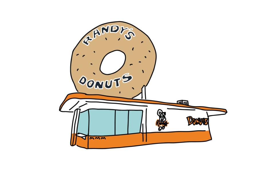 Illustration of Randy's Donuts