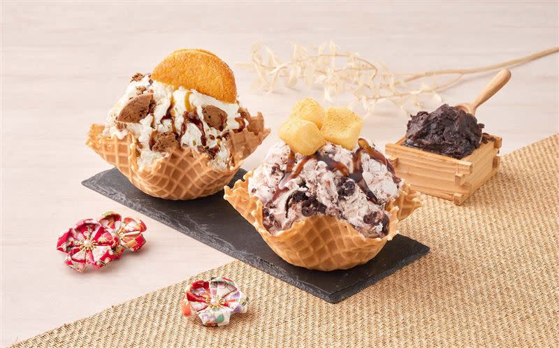 COLD STONE以日式甜點做為發想推出2款「和風初戀系冰淇淋」。（圖／品牌提供）