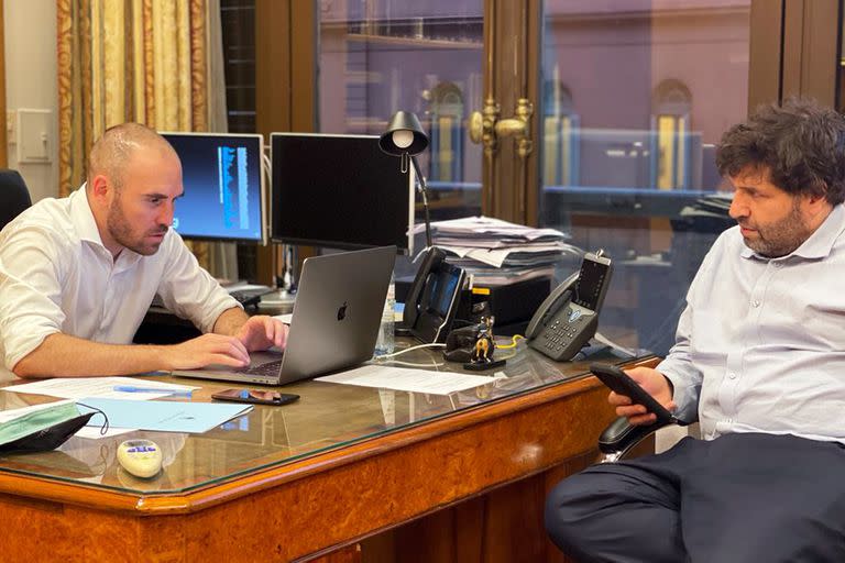 Martín Guzmán y Sergio Chodos, negociadores argentinos con el FMI