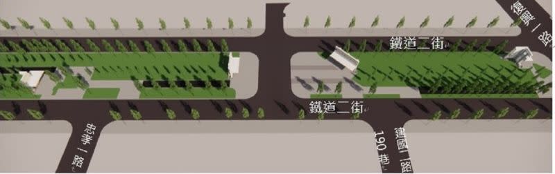 ▲原高雄火車站牆體切割的9段歷史記憶牆版，將保留並改造成鄰里休憩聚集地。（圖／高市府提供）