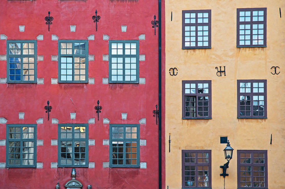 Beautiful colors in Old Town Stockholm