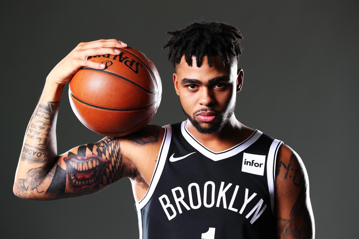 D’Angelo Russell highlights this week’s look at fantasy risers and fallers (Getty Images).