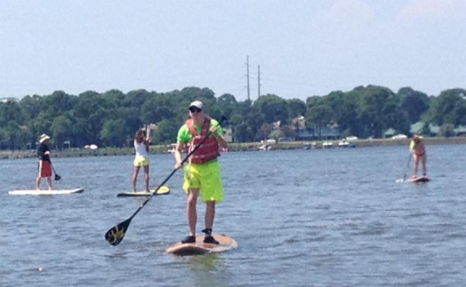 Fletcher Schaier, 25, participates in seven Special Olympics sports, including stand-up paddleboarding.