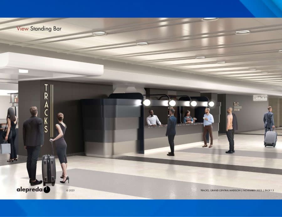 Rendering of the new Tracks Raw Bar & Grill set to open at Grand Central Madison (Credit: MTA)