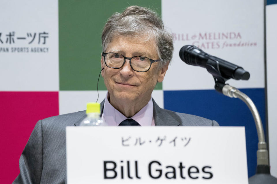 Bill Gates, co-Chairman of the Bill & Melinda Gates Foundation, delivers a speech during a press conference in Tokyo, Japan, 09 November 2018. (Photo by Alessandro Di Ciommo/NurPhoto via Getty Images)