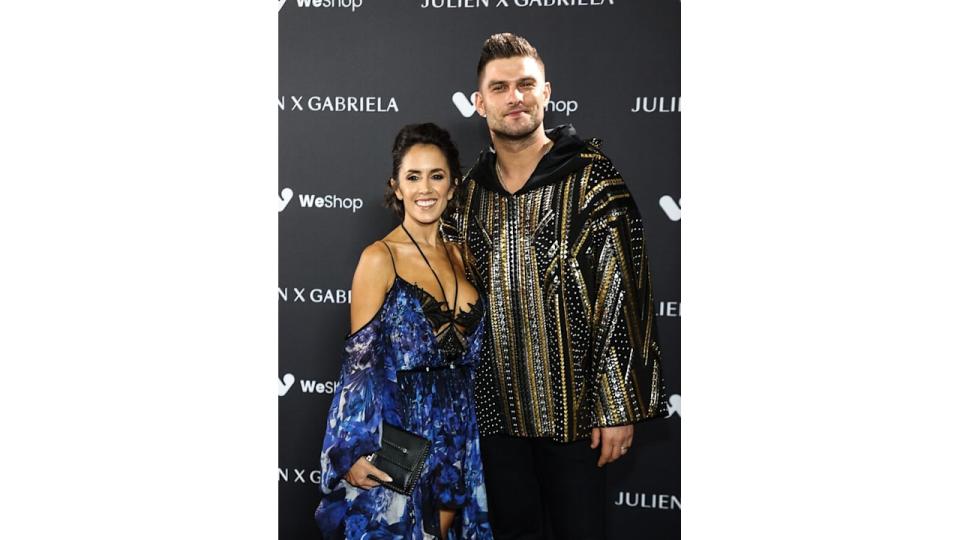 Janette Manrara and Aljaz Skorjanec in sequin outfits