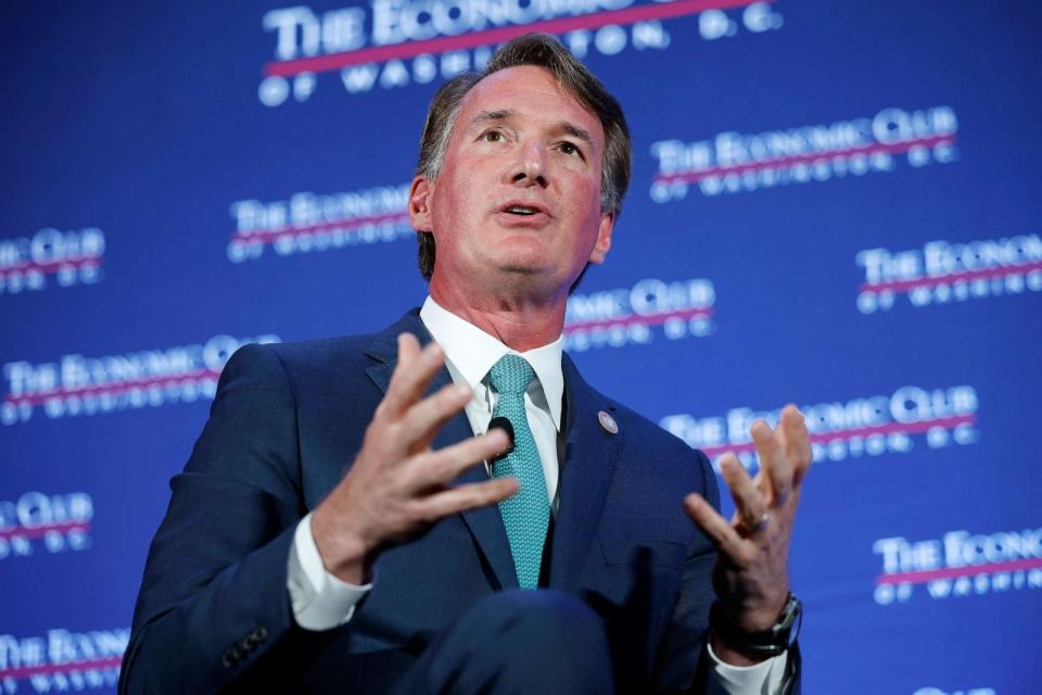 PHOTO: Virginia Governor Glen Youngkin addresses the Economic Club of Washington's luncheon event at the Marriott Marquis, Sept. 26, 2023, in Washington, D.C. (Chip Somodevilla/Getty Images)