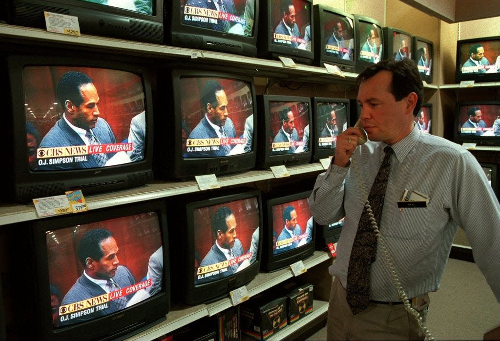 TVs tuned to the OJ Simpson trial