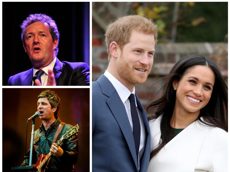 Piers Morgan and Noel Gallagher have both been vocal in their criticism of the Duke and Duchess of Sussex (Getty)