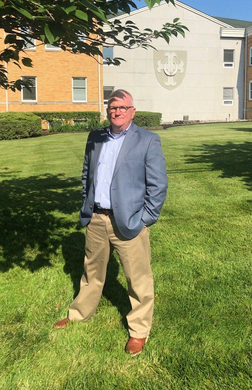 Bruce Novozinsky, photographed in 2019 outside the Diocese of Trenton Chancellery office. He said clergy abuse survivors have grown frustrated at the slow pace of the state's investigation.