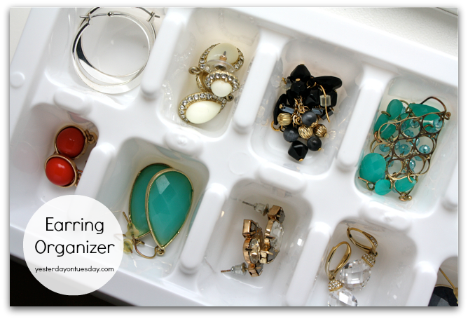 Sort Earrings in an Ice Cube Tray