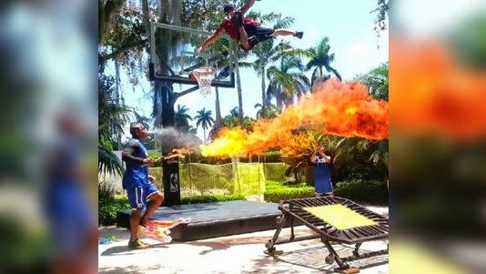 Florida-based company Inferno's Challenge perform the heart-stopping stunts regularly. Photo: Facebook