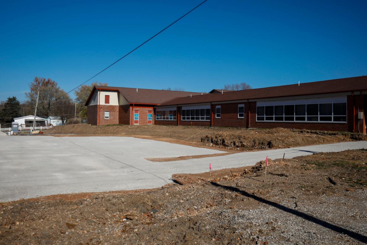 The Humansville school district is building a new gym next tot he main school building. Funding is from a bond issue approved in 2022.