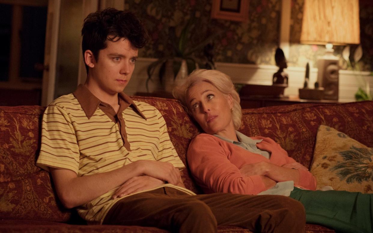 Asa Butterfield and Gillian Anderson - Television Stills