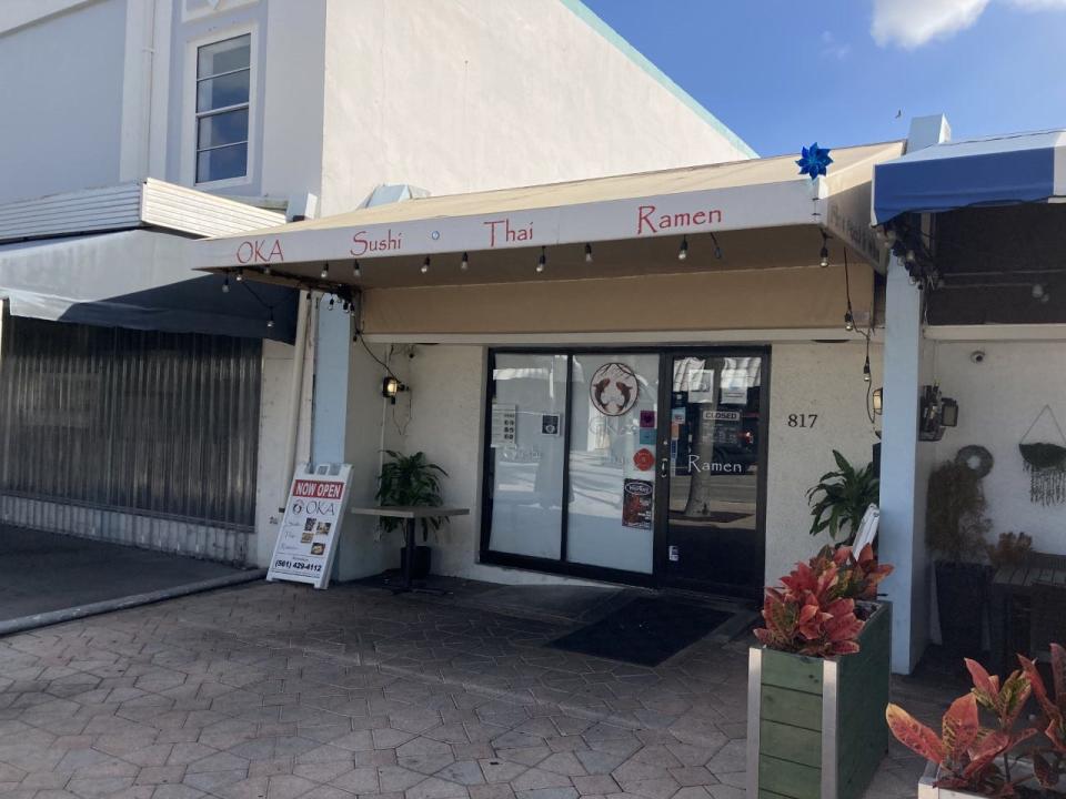 Oka Sushi & Thai in Lake Worth Beach, was one of six Palm Beach County restaurants that were briefly closed following their latest health inspection. The eatery made the necessary corrections and reopened the next day.