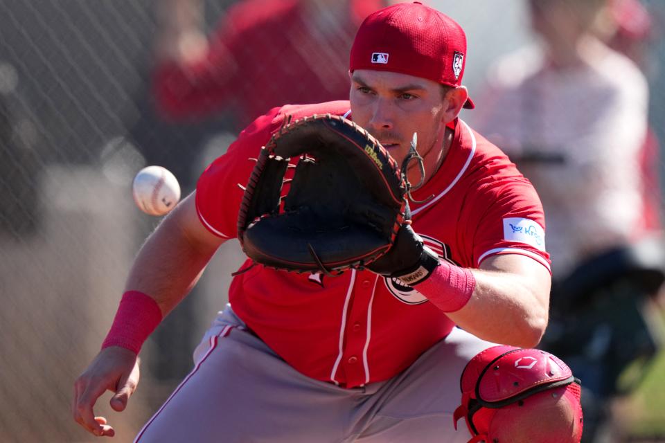 Tyler Stephenson's bat has come around recently, but Reds manager David Bell made it a point praise the catcher for his improved performance behind the plate.